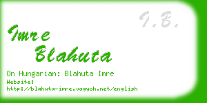 imre blahuta business card